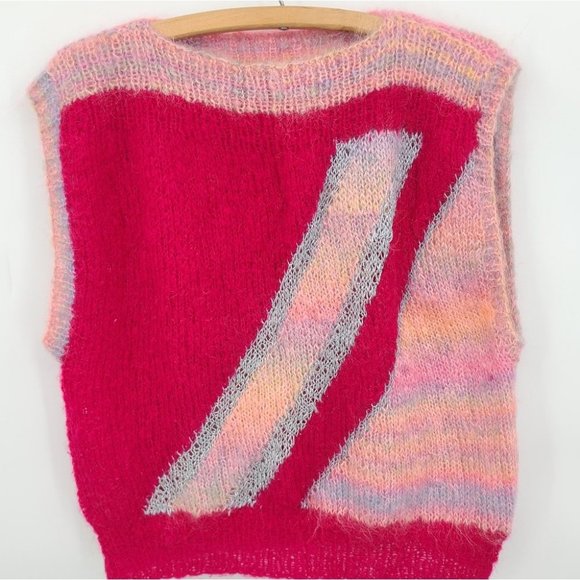 Handknitted Colorblock Sweater Vest Top - Picture 10 of 10